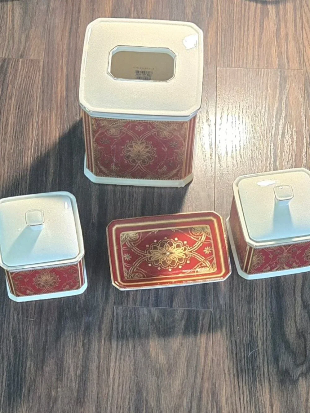 CHARTER CLUB (Macy's) Traditional Style Porcelain Bath Accessory Storage Set NWT